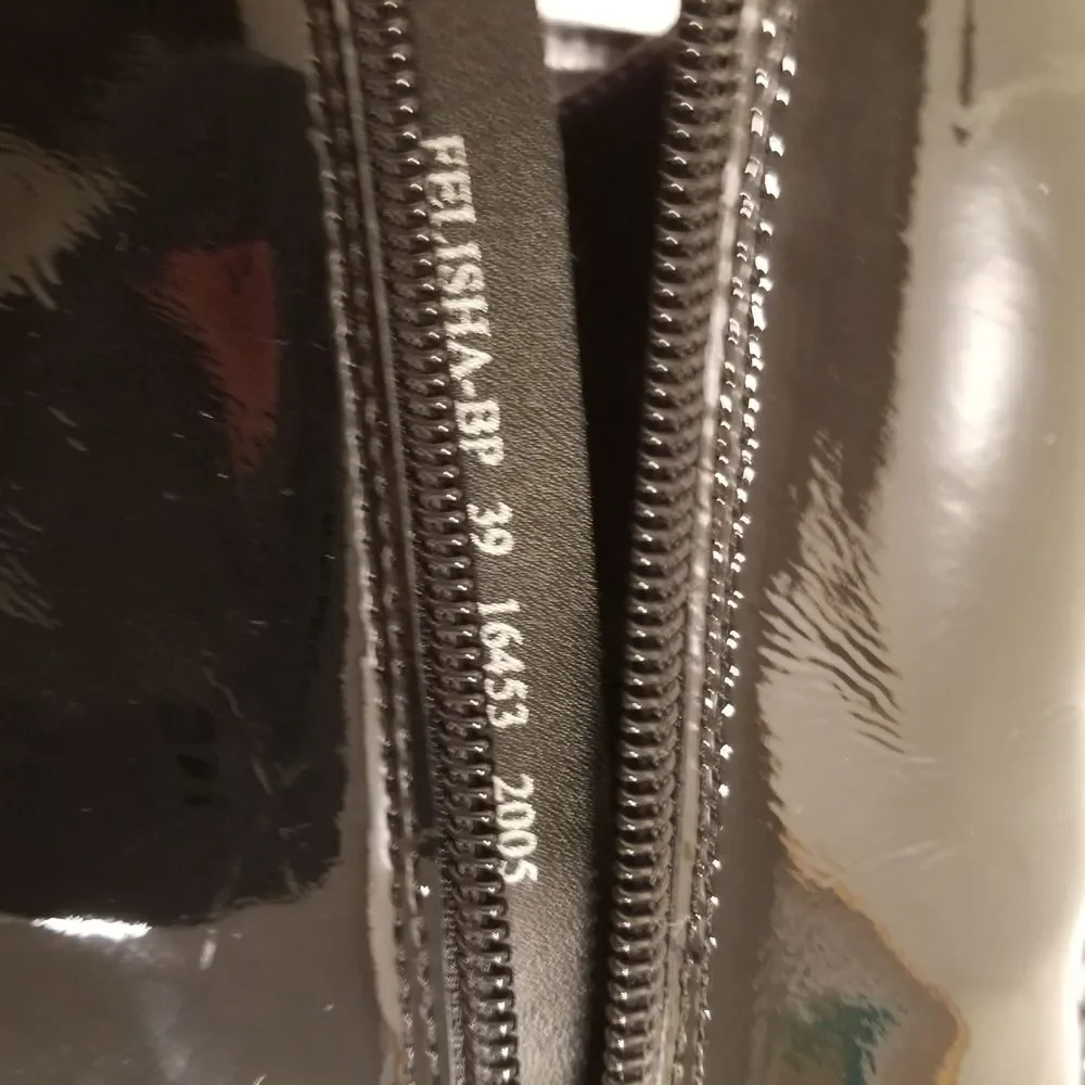 Azura Felisha Bootie Glossy Black Patent Leather Women's 39 - Picture 8 of 9